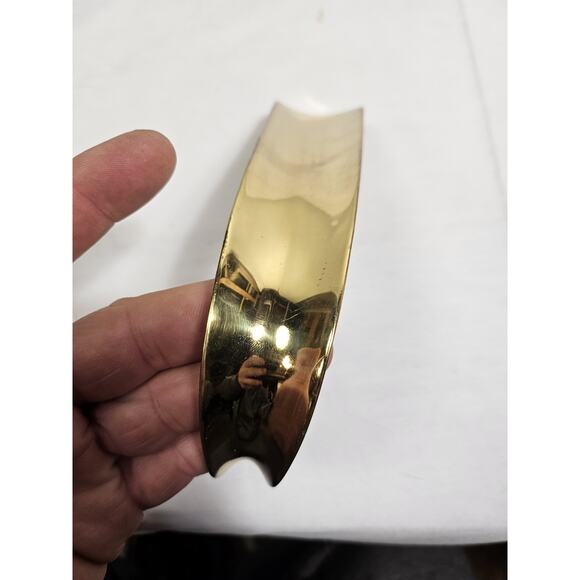 Antique Brass Shoe Horn VM Virginia Metalcrafters Ram Horn Curl Form Maker Stamp - Picture 2 of 12